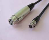 Mini XLR Plug to XLR Plug